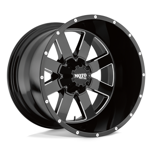 Moto Metal Mo962 20X10 5X127/5X139.7/5X139 -24MM Gloss Black Milled