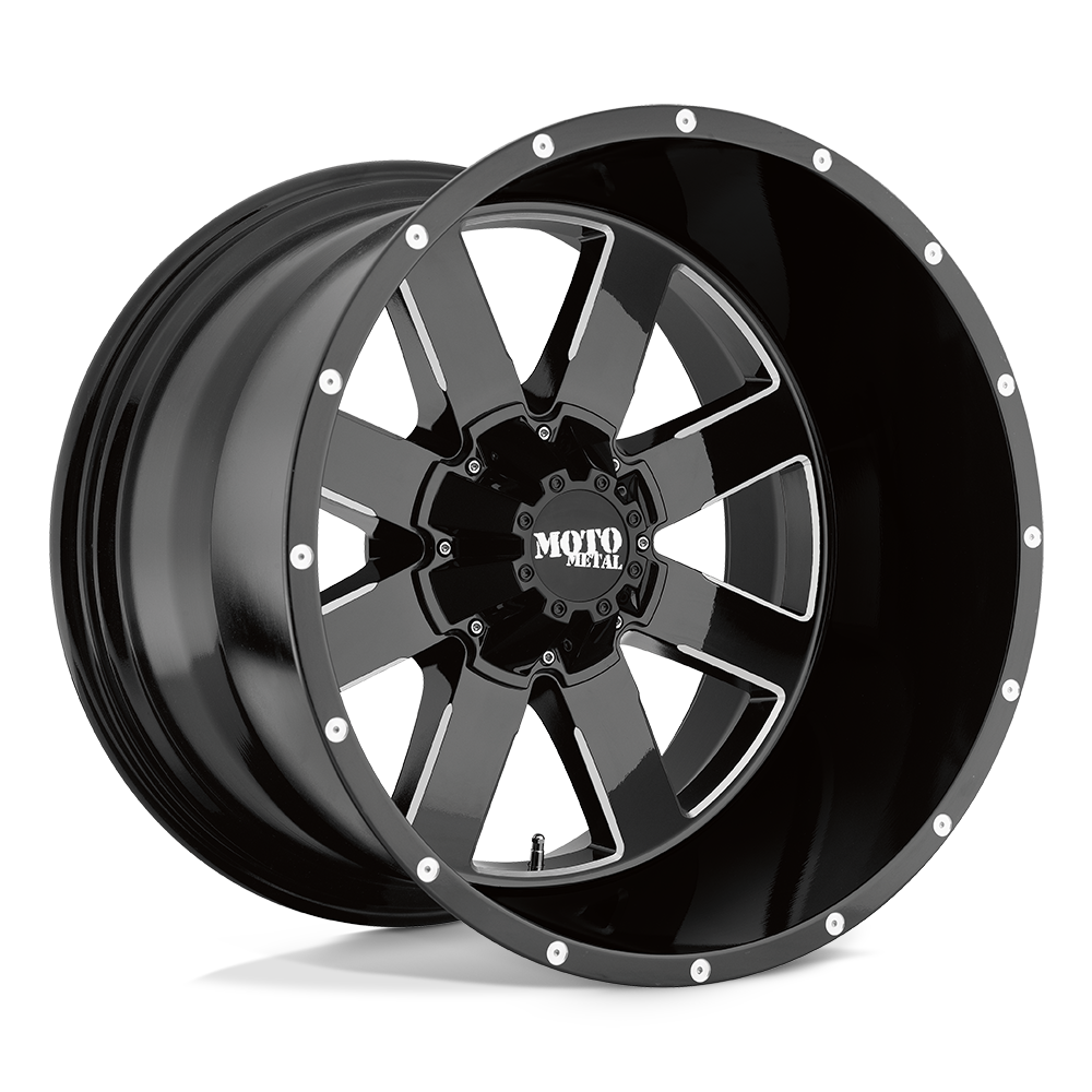 Moto Metal Mo962 20X9 5X139.7/5X150/5X150 +0MM Gloss Black Milled