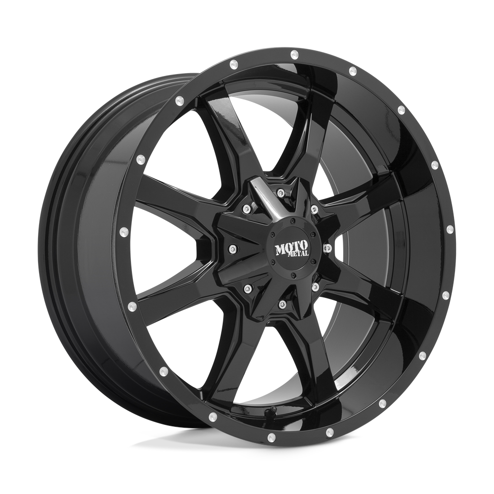 Moto Metal Mo970 18X9 6X135/6X139.7/6X139 +18MM Gloss Black W/ Spot Milled Lip