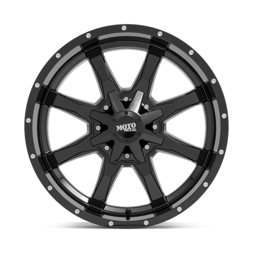 Moto Metal Mo970 20X9 5X127/5X139.7/5X139 +0MM Gloss Black W/ Spot Milled Lip