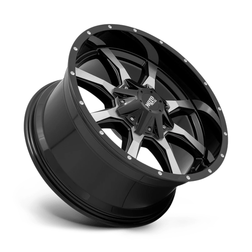 Moto Metal Mo970 20X10 8X170 -24MM Gloss Black W/ Machined Face