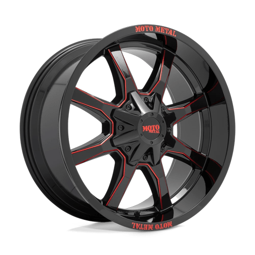 Moto Metal Mo970 20X10 8X165.1 -18MM G-Blk Milled Red Moto Metal Lp