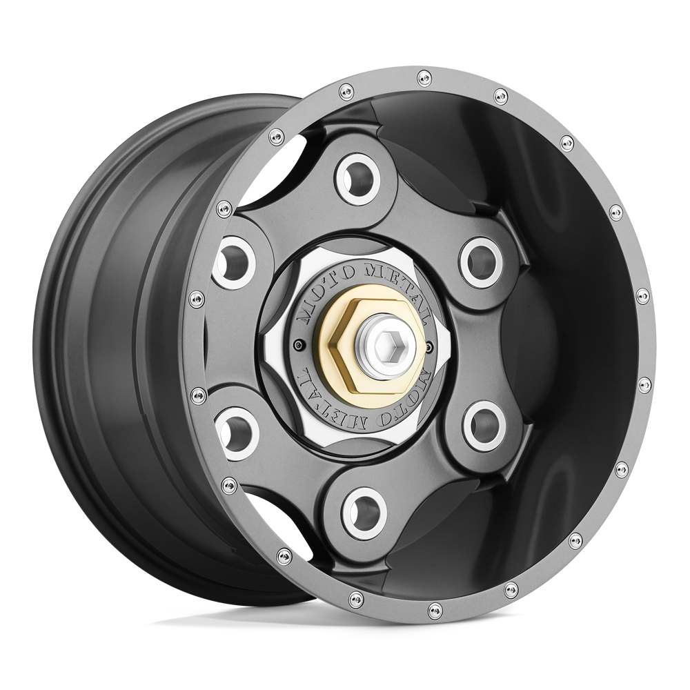 Moto Metal Mo977 Link 20X9 6X135/6X139.7/6X139 +18MM Gun Metal