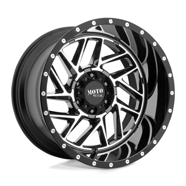Moto Metal Mo985 Breakout 20X12 8X170 -44MM Gloss Black Machined