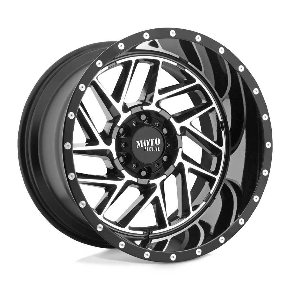 Moto Metal Mo985 Breakout 20X10 5X127 -18MM Gloss Black Machined