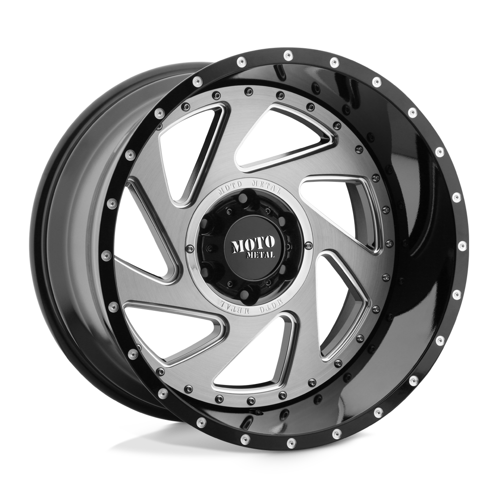 Moto Metal Mo989 Change Up 20X12 5X127 -44MM Gloss Black Mill Brush Inserts