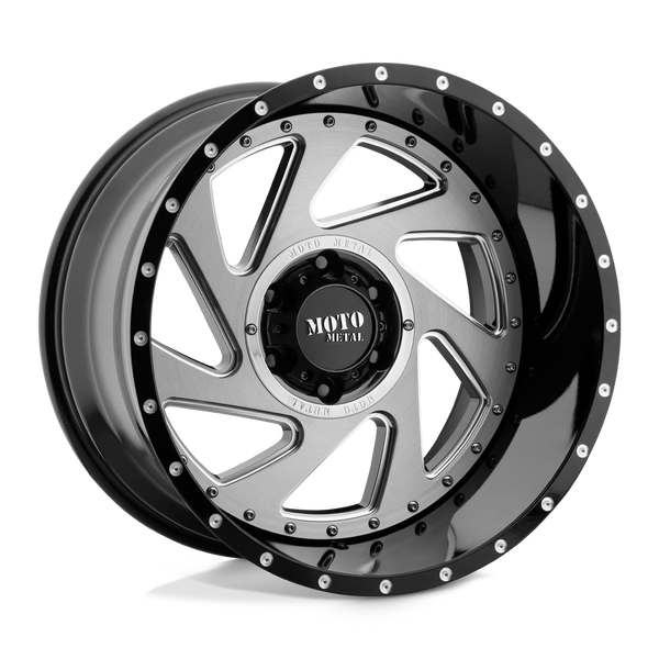 Moto Metal Mo989 Change Up 20X12 5X127 -44MM Gloss Black Mill Brush Inserts