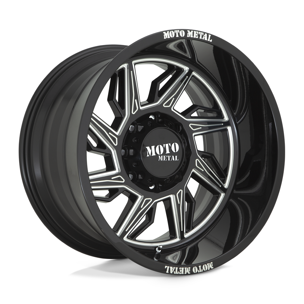 Moto Metal Mo997 Hurricane 20X10 6X139.7 -18MM Gloss Black Milled - Left