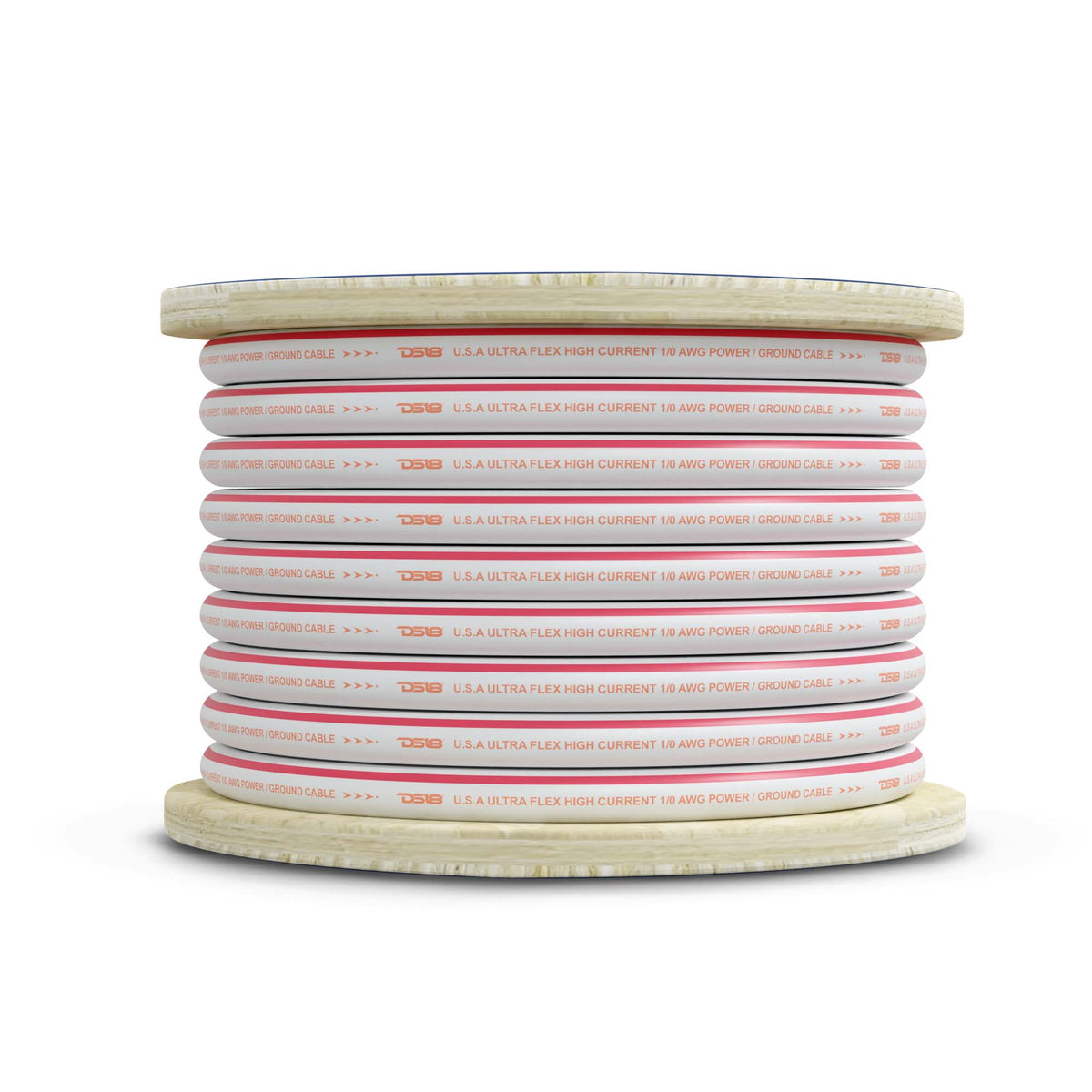 DS18 0-Gauge Power Wire 25ft - MOFC0GA25P - angle view
