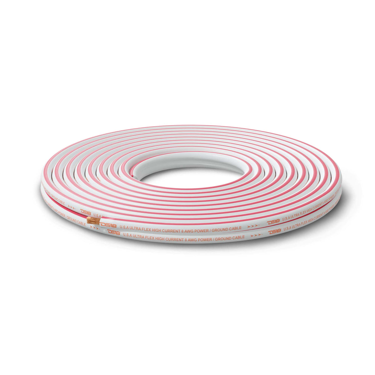 DS18 8-Gauge Power Wire 100ft - MOFC8GA100P - side view