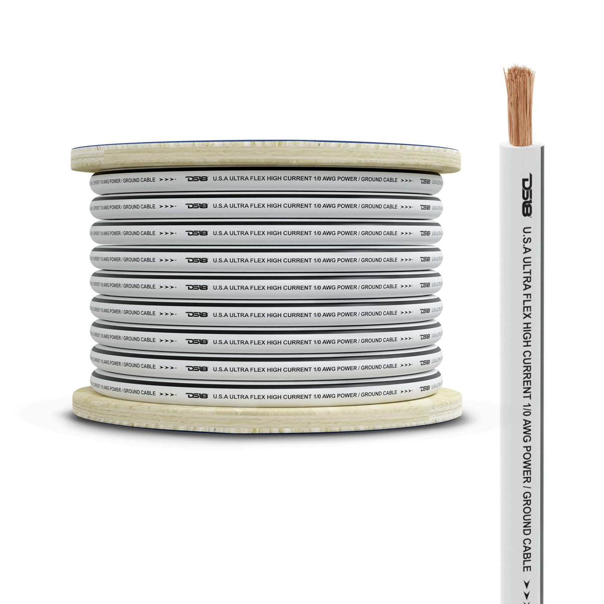 DS18 0-Gauge Ground Wire 25ft - MOFC0GA25G - front view