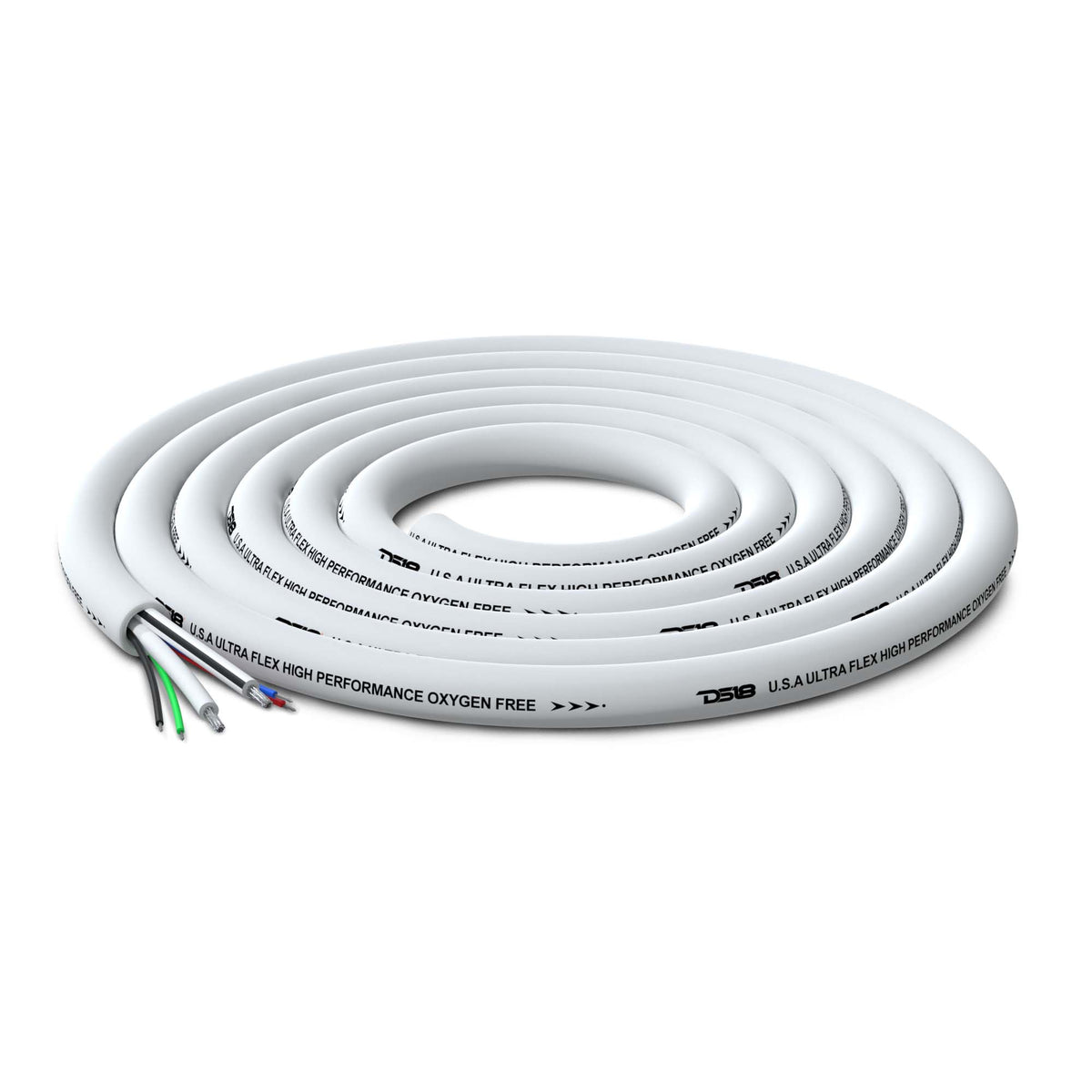 DS18 18-Gauge LED RGB Wire 12-Gauge Speaker Wire 100ft - MOFC12/18GA-100SWRGB - rear view