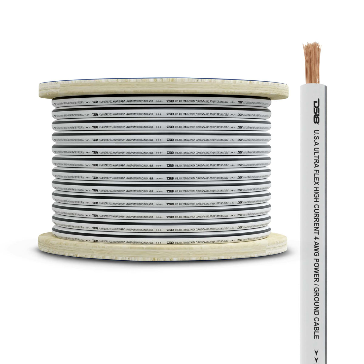 DS18 4-Gauge Ground Wire 50ft - MOFC4GA50G - front view