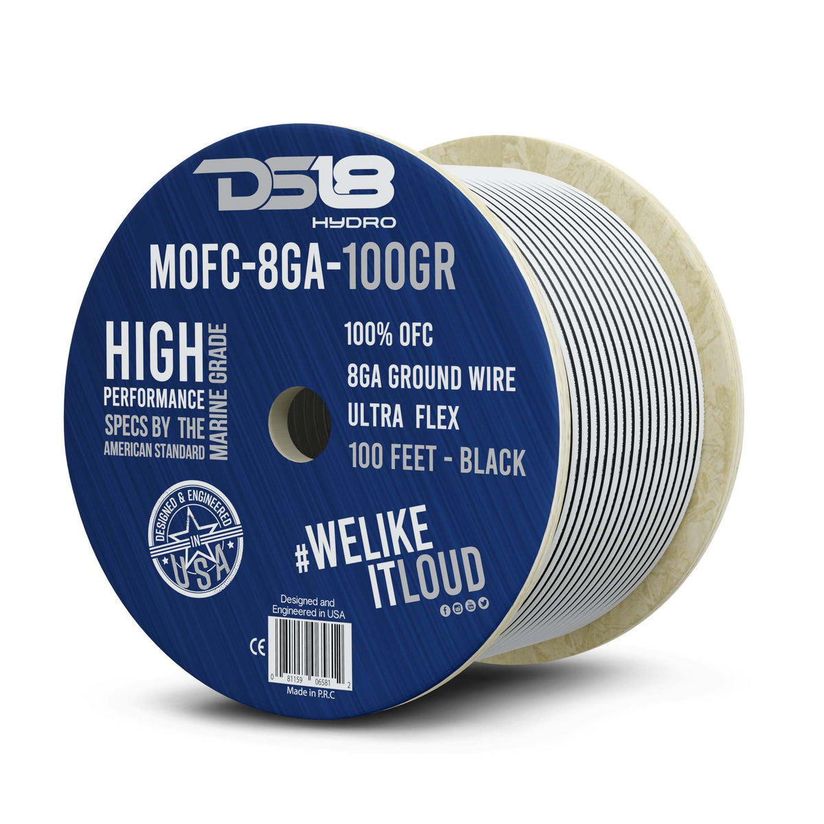 DS18 8-Gauge Ground Wire 100ft - MOFC8GA100G - rear view