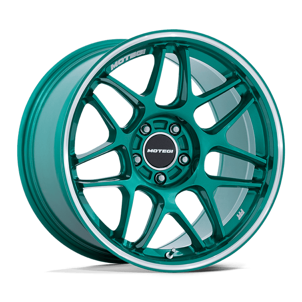 Motegi Mr158 Tsubaki 18X9.5 5X120 +25MM Hokkaido Green W/ Machined Lip