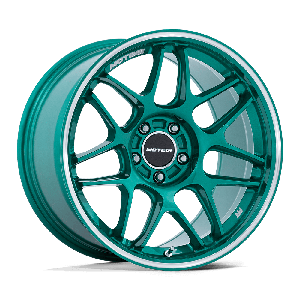 Motegi Mr158 Tsubaki 18X9.5 5X114.3 +25MM Hokkaido Green W/ Machined Lip