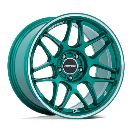 Motegi Mr158 Tsubaki 18X9.5 5X120 +35MM Hokkaido Green W/ Machined Lip