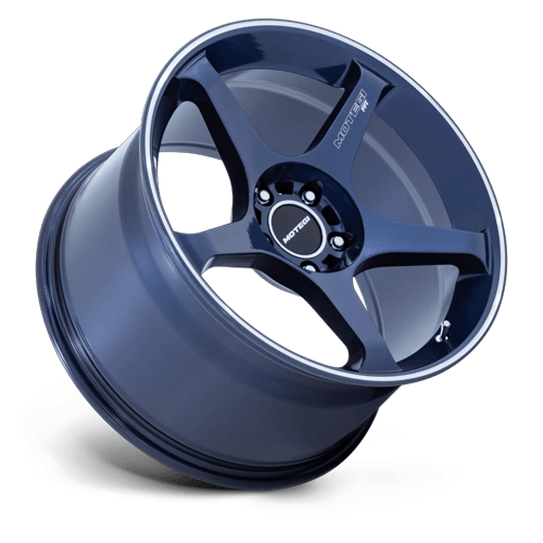 Motegi Mr159 Battle V 18X10.5 5X120 +25MM Obsidian Blue Mach Lip Stripe