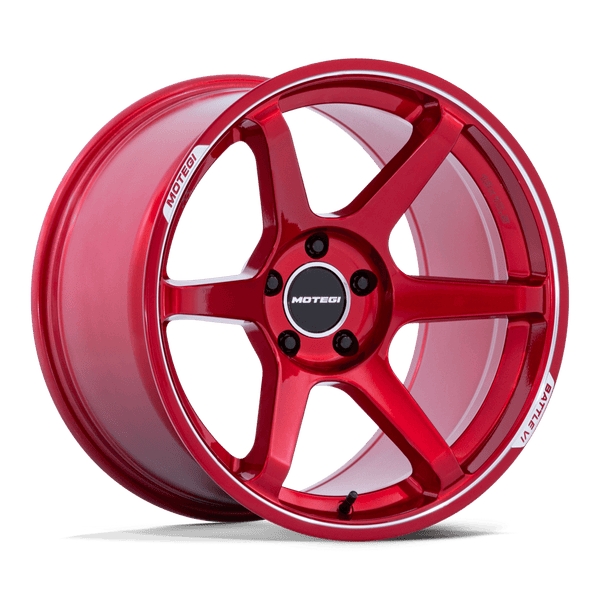 Motegi Mr160 Battle Vi 18X9.5 5X114.3 +25MM Cherry Red Metallic W/ Mch Lip