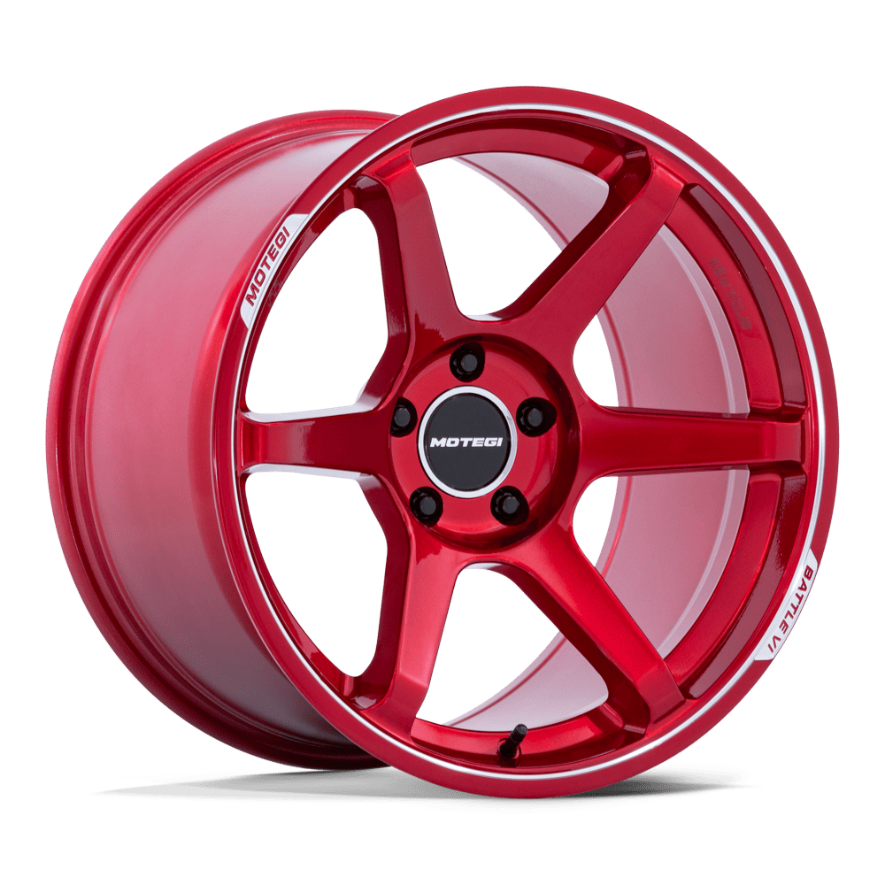 Motegi Mr160 Battle Vi 18X9.5 5X100 +38MM Cherry Red Metallic W/ Mch Lip