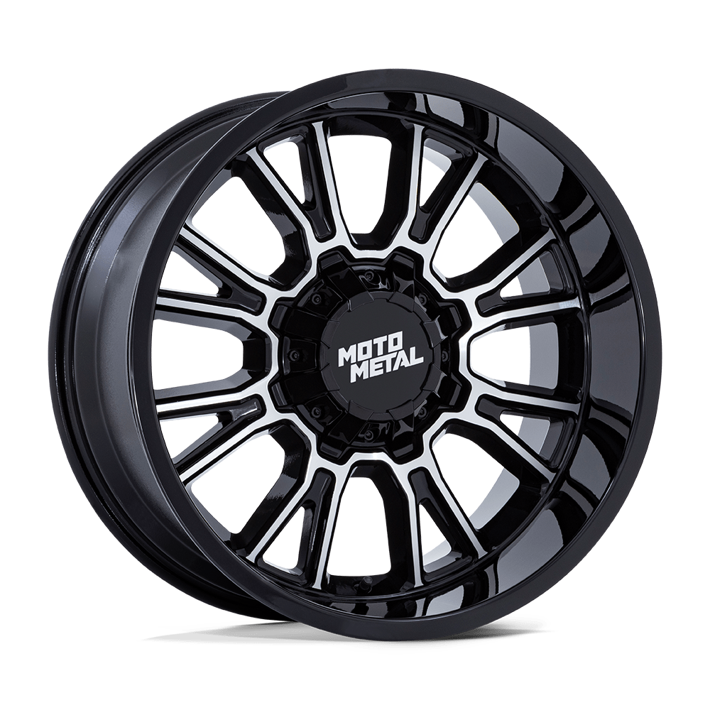 Moto Metal Mo810 Legacy 20X9 BLANK +20MM Gloss Black Machined