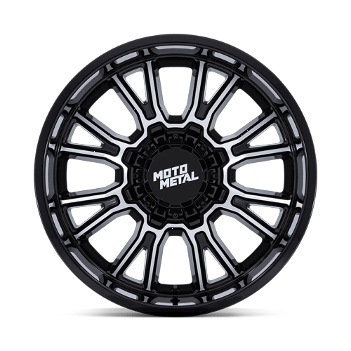Moto Metal Mo810 Legacy 20X9 6X135/6X139.7/6X139 +1MM Gloss Black Machined