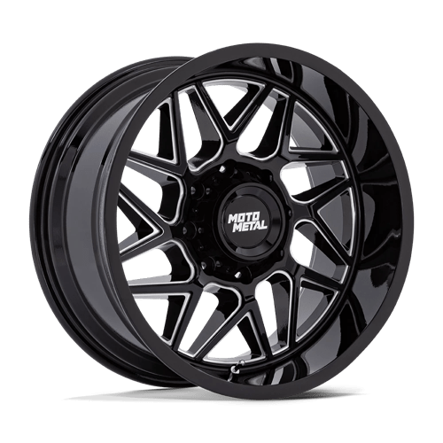 Moto Metal Mo812 Turbine 20X10 5X127 -18MM Gloss Black Milled