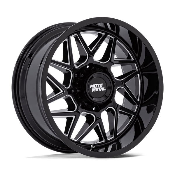 Moto Metal Mo812 Turbine 20X9 6X135 +20MM Gloss Black Milled