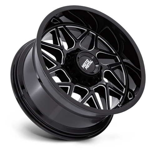 Moto Metal Mo812 Turbine 20X10 8X165.1 -18MM Gloss Black Milled