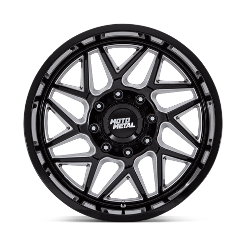 Moto Metal Mo812 Turbine 20X9 8X170 +1MM Gloss Black Milled