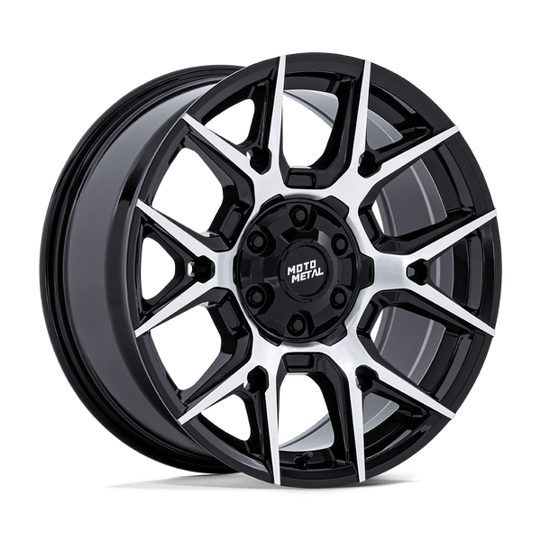 Moto Metal Mo813 Mason 22X9 6X135/6X139.7/6X139 +24MM Gloss Black W/ Machined Face