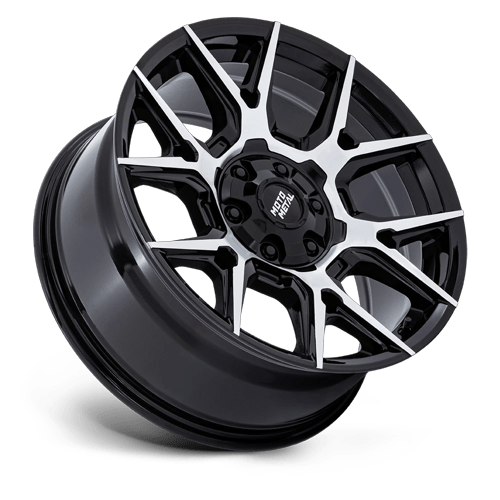 Moto Metal Mo813 Mason 17X8.5 6X135/6X139.7/6X139 +12MM Gloss Black W/ Machined Face