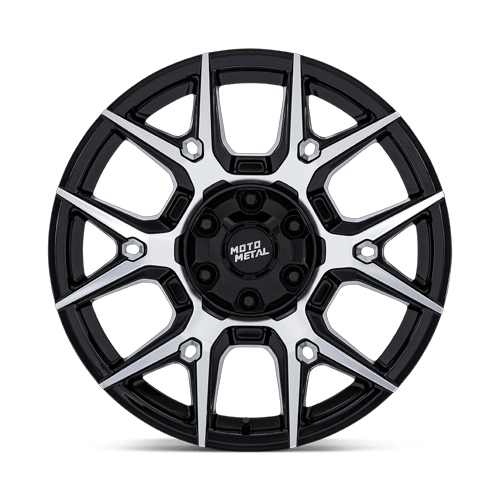 Moto Metal Mo813 Mason 17X8.5 6X139.7 +0MM Gloss Black W/ Machined Face