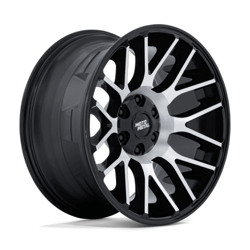 Moto Metal Mo816 Overlook 20X10 8X165.1 -18MM Gloss Black W/ Machined Face