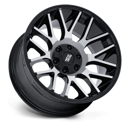 Moto Metal Mo816 Overlook 20X9 6X135/6X139.7/6X139 +1MM Gloss Black W/ Machined Face