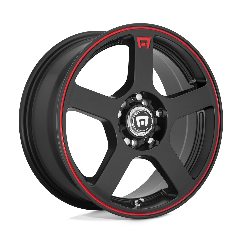 Motegi Mr116 Fs5 16X7 4X108/4X114.3/4X114 +40MM Matte Black W/ Red Stripe