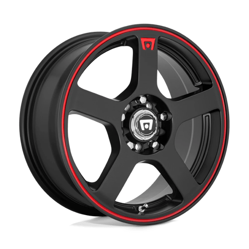 Motegi Mr116 Fs5 18X8 5X108/5X114.3/5X114 +45MM Matte Black W/ Red Stripe