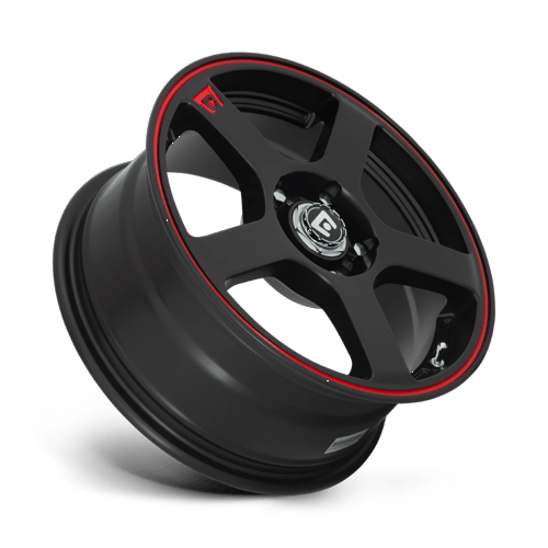 Motegi Mr116 Fs5 18X8 5X108/5X114.3/5X114 +45MM Matte Black W/ Red Stripe