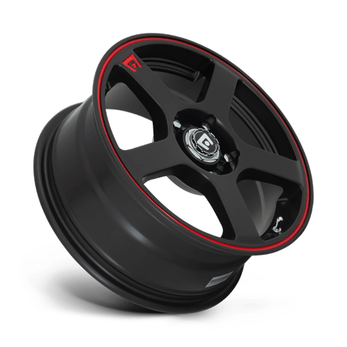 Motegi Mr116 Fs5 15X6.5 4X100/4X114.3/4X114 +40MM Matte Black W/ Red Stripe