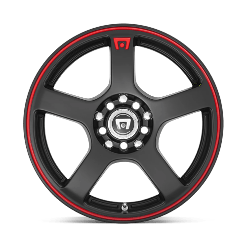 Motegi Mr116 Fs5 17X7 5X108/5X114.3/5X114 +40MM Matte Black W/ Red Stripe