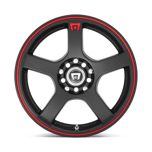 Motegi Mr116 Fs5 18X8 5X114.3/5X120/5X120 +35MM Matte Black W/ Red Stripe