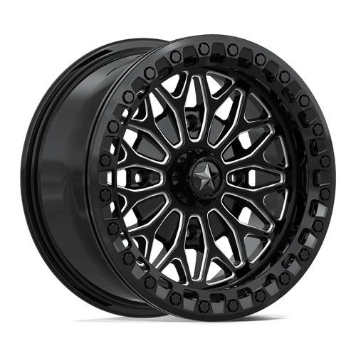 MSA Offroad Wheels Ma53 Bolo Utv Beadlock 15X7 4X137 +10MM Gloss Black Milled
