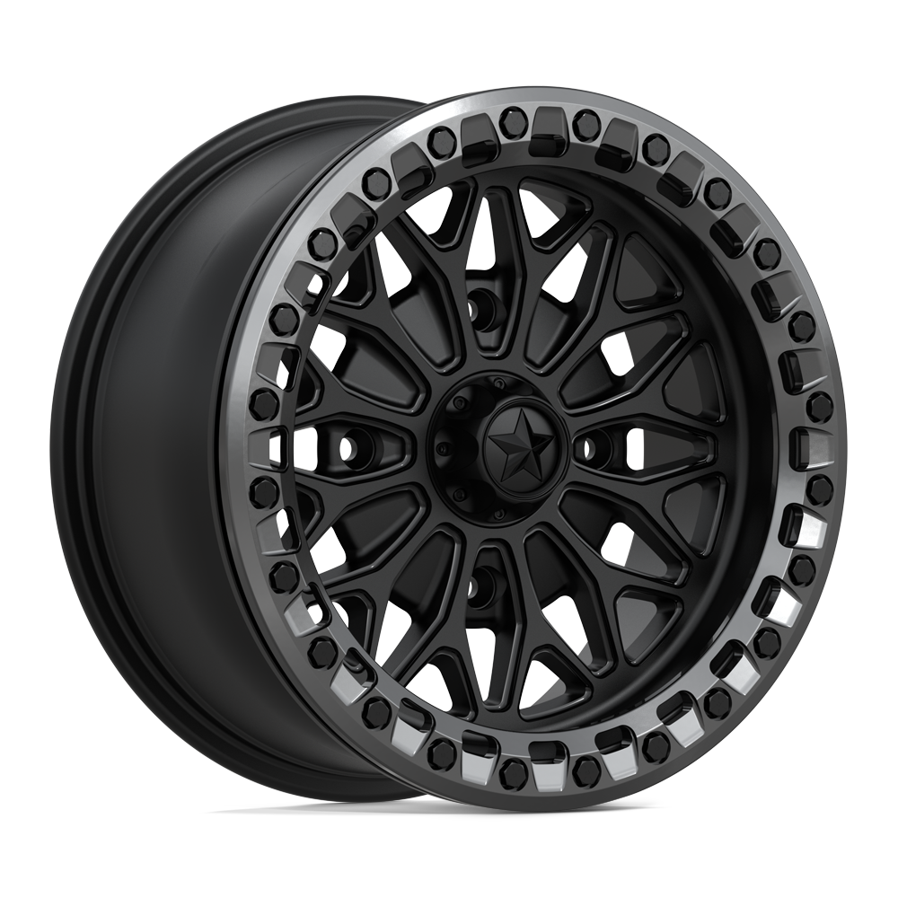 MSA Offroad Wheels Ma53 Bolo Utv Beadlock 15X7 4X137 +10MM Matte Black W/ Gl-Gunmetal Rg