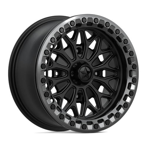 MSA Offroad Wheels Ma53 Bolo Utv Beadlock 15X7 4X137 +10MM Matte Black W/ Gl-Gunmetal Rg