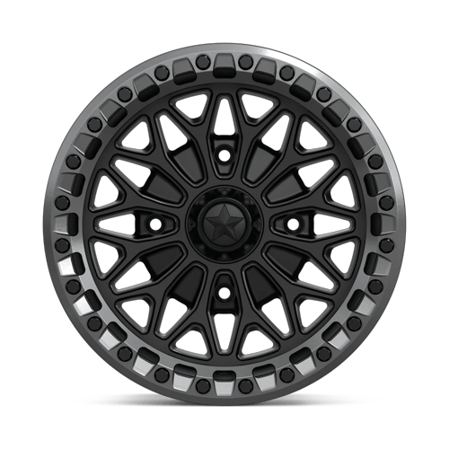 MSA Offroad Wheels Ma53 Bolo Utv Beadlock 15X7 4X156 +10MM Matte Black W/ Gl-Gunmetal Rg