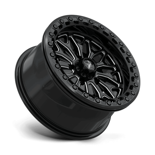 MSA Offroad Wheels Ma53 Bolo Utv Beadlock 15X7 5X114.3 +10MM Gloss Black Milled