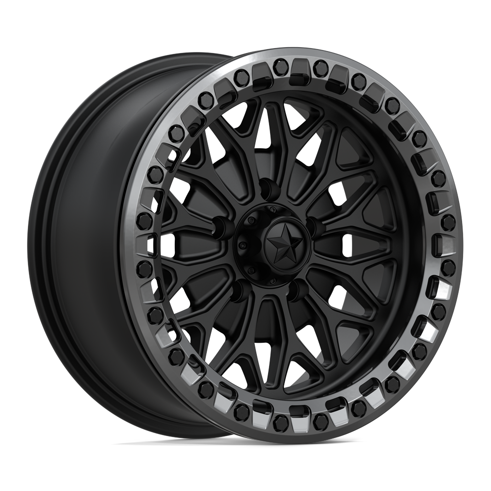 MSA Offroad Wheels Ma53 Bolo Utv Beadlock 15X7 5X114.3 +10MM Matte Black W/ Gl-Gunmetal Rg