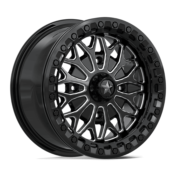 MSA Offroad Wheels Ma53 Bolo Utv Beadlock 15X7 4X137 +38MM Gloss Black Milled