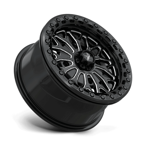 MSA Offroad Wheels Ma53 Bolo Utv Beadlock 15X7 4X137 +38MM Gloss Black Milled