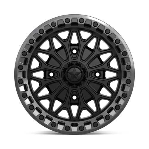 MSA Offroad Wheels Ma53 Bolo Utv Beadlock 15X7 4X110 +38MM Matte Black W/ Gl-Gunmetal Rg